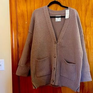 Cozy Long-Length Chenille Cardigan